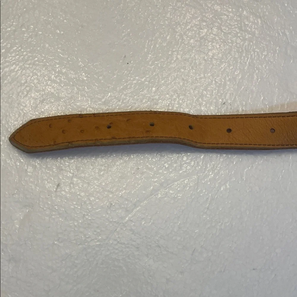 Vintage Classic Tan Leather Belt extra small women girls boys unisex